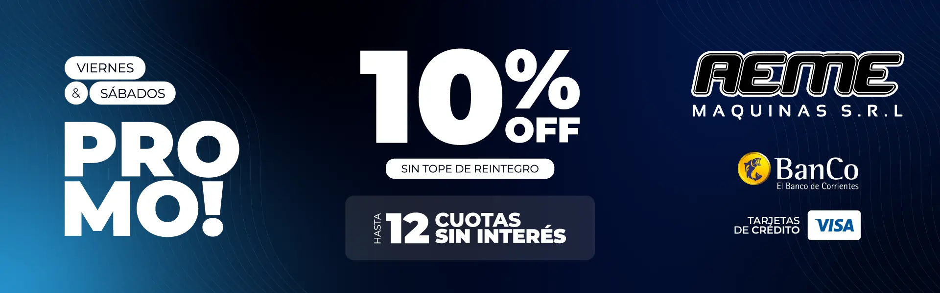 Promo BanCo - AEME Máquinas - home - 1920x600